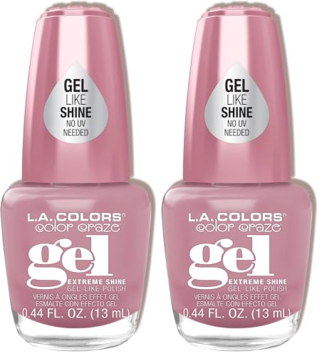 L.A. Colors Nude Gel Polish Dusty Rose CNL413 Pack of 2