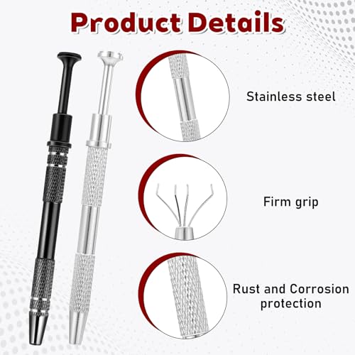 2-Pack Piercing Ball Grabber Tool & 4-Prong Earring Changing Tool
