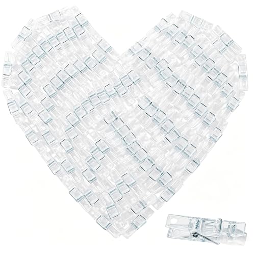Mini Clear Plastic Photo Clips 100-Pack for Photos Crafts & Decorations