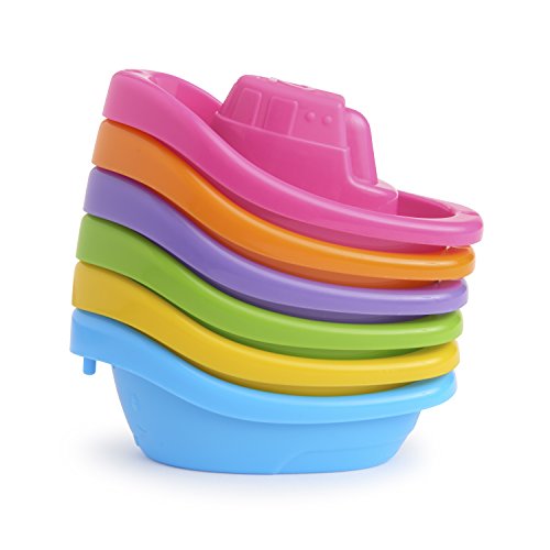 Munchkin Little Boat Train Bath Toy Set - 6 Floating Boats for Toddlers