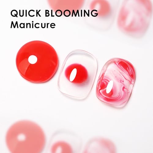 Imtiti Clear Blooming Gel Nail Polish 10ml Watercolor Marble Effect