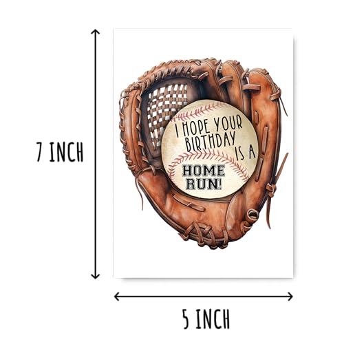 Funny Baseball Birthday Greeting Card - 5x7 Inches