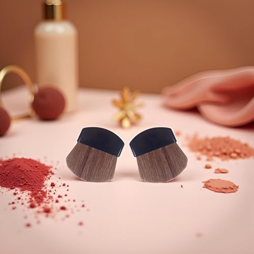 Mini Powder Blush Brush Set - 4Pcs Portable Travel Makeup Brushes