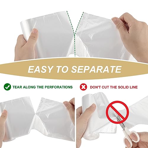 ACQKUNLO 4 Gallon Clear Trash Bags - 100 Count Small Garbage Liners