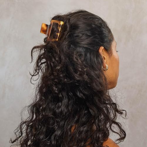 8-Piece Leopard Print Hair Claw Clips Set Medium & Small Non-Slip Jaw Clips