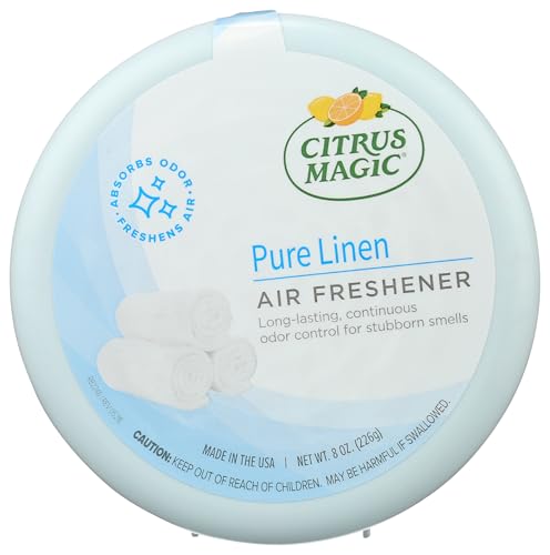 Citrus Magic Pure Linen Solid Air Freshener - 8 Oz Odor Eliminator, Pack of 1