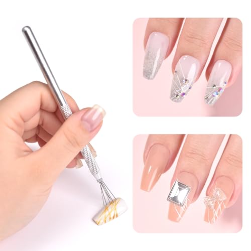 3-Piece 7-Pin Nail Liner Tool Bendable Ultra-Thin Stripe Nail Art Brush Set