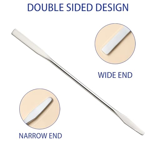 Stainless Steel Makeup Spatula 2 Pcs - Cosmetic & Nail Art Mixing Tool
