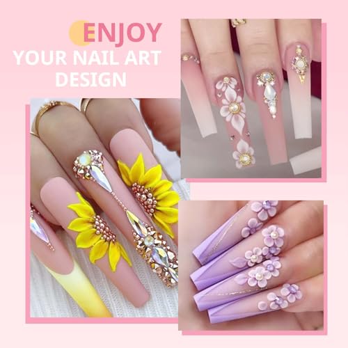 AIRSEE 3PCS Acrylic Nail Brush Set - Sizes 8, 10, 14 for Manicure & Nail Art