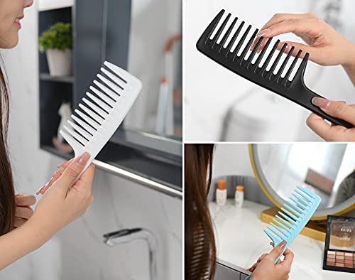 GAONSWOE 3-Pack Wide Tooth Detangling Combs for Curly and Wet Hair