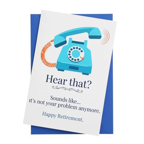 Funny Retirement Card for Men & Women - Premium Quality, Blank Inside