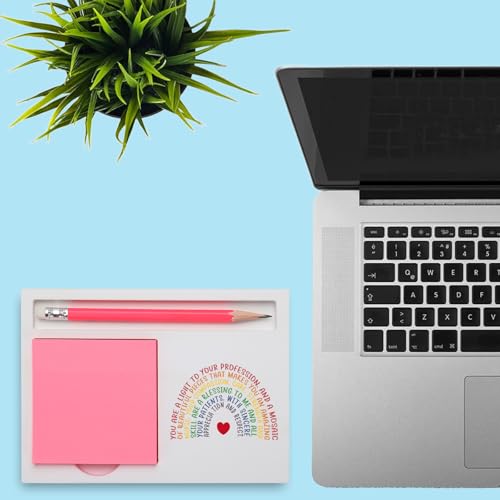 Inspirational Rainbow Desk Organizer for Nurses - Heart Design Gift