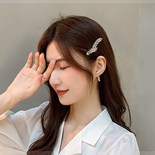 Crystal Duckbill Hair Clip Rhinestone Flower Tassel Barrettes