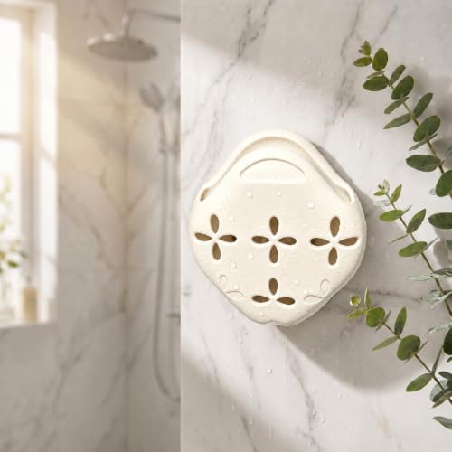 Ideal Swan Silicone Shower Steamer Holder - Beige Suction Cup Tray