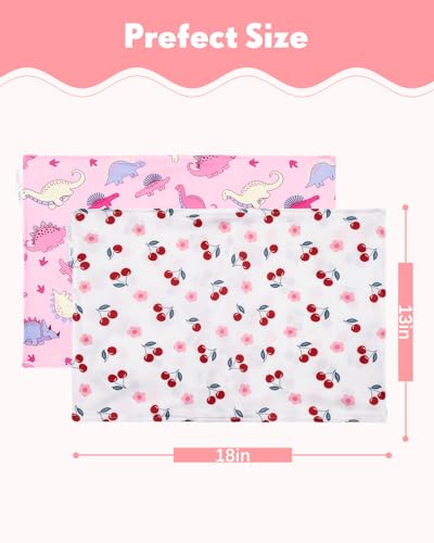 ALVABABY Toddler Pillowcase Set, 13x18 Inch Soft Jersey Covers (Pack of 2)