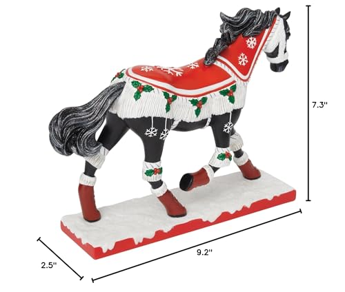Enesco The Trail of Painted Ponies Christmas Cozy Toes Figurine, 7.3 Inch, Multicolor
