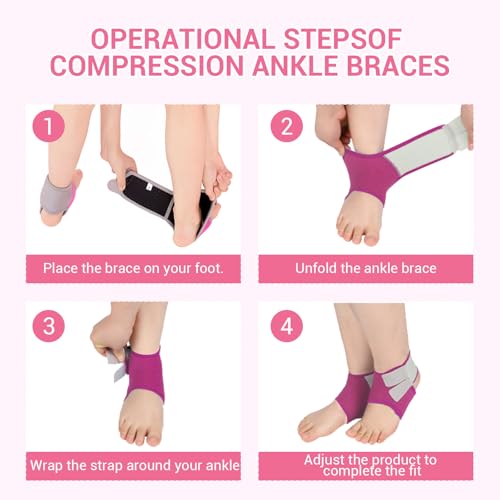 2 Pairs Kids Ankle Brace Set, Ankle Support Brace Knitted Ankle Sleeve Adjustable Wrap Support Ankle Sleeve for Sports Gymnastics Dance (Black, Small)