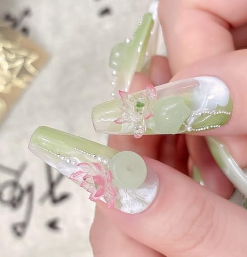3D Lotus Flower Silicone Nail Mold & Carving Template for DIY Resin Art