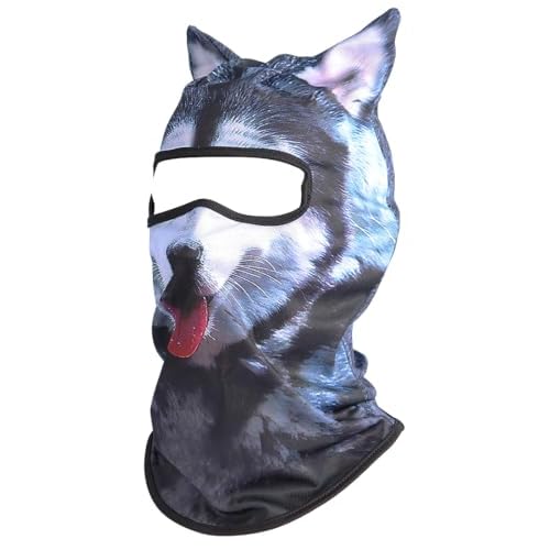 3D Cat Ski Balaclava Sheisty Face Mask with Ears Cute Animal Ski Mask for Music Festivals Raves Party Outdoor Activities