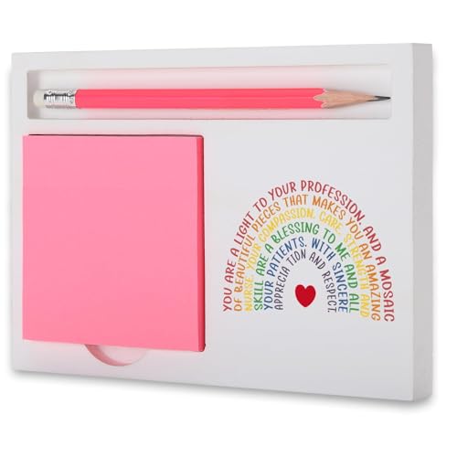 Inspirational Rainbow Desk Organizer for Nurses - Heart Design Gift