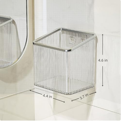 Ivymei Wall Mounted Toothbrush Holder - 2 Pack Adhesive Organizer, Silver