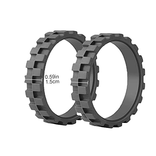 ToSSme Replacement Rubber Tires for iRobot Roomba - 2 Pack, Anti-Slip Wheels