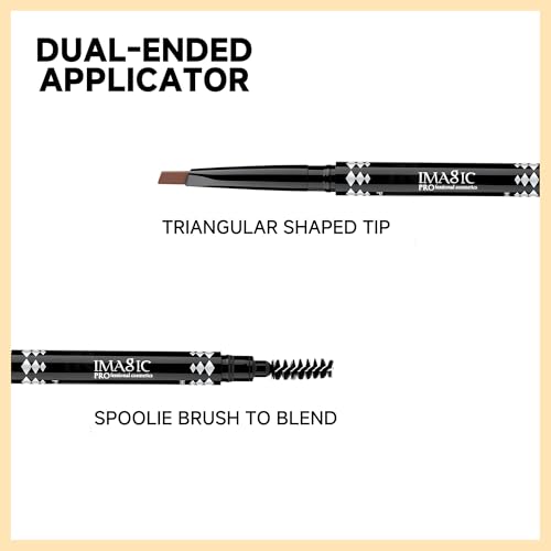 CCbeauty 3-Pack Waterproof Dual-Ended Eyebrow Pencil - Dark Brown