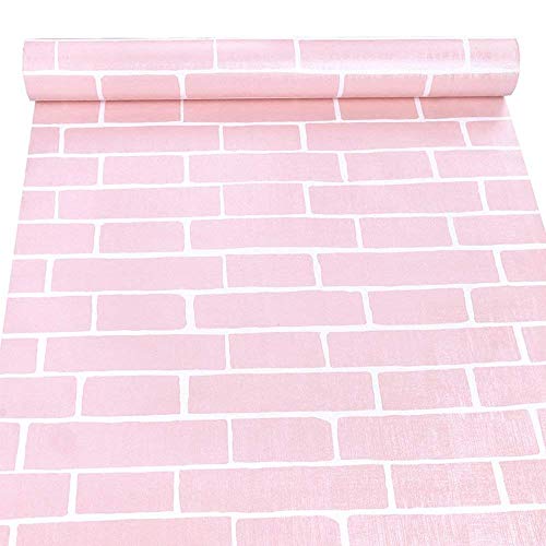 Self-Adhesive Pink Brick Shelf Liner Paper - 17.7" x 118"