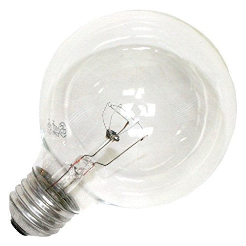 Sylvania G25 Globe Vanity Light Bulb, 40 Watt, E26 Base, Clear, Dimmable