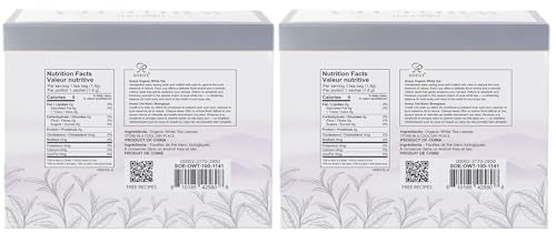Soeos Organic White Tea - 200 Individually Wrapped Tea Bags, Low Caffeine, Floral Aroma, Smooth Taste