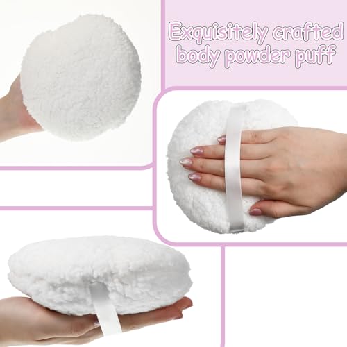 6 Inch Extra Large Body Powder Puff Fluffy Soft Makeup Sponge White