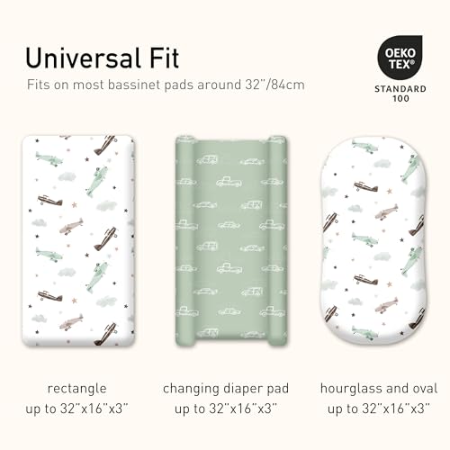 GLLQUEN Baby Bassinet Sheets 2-Pack - Beyond the Horizon