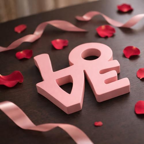 Love Blocks Wooden Table Decor - Romantic Valentine's Day Sign