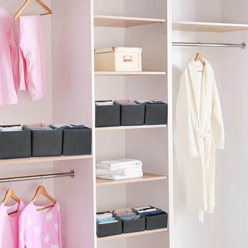 Drawer Organizer for Clothes, Underwear, Socks - 4Pcs Grey