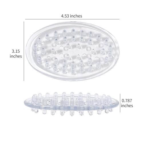 Clear Plastic Soap Holder & Soap Saver Tray - 2-Pack Reversible Dish