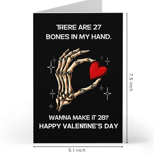 Funny Skeleton Hand Valentine’s Day Card for Couples