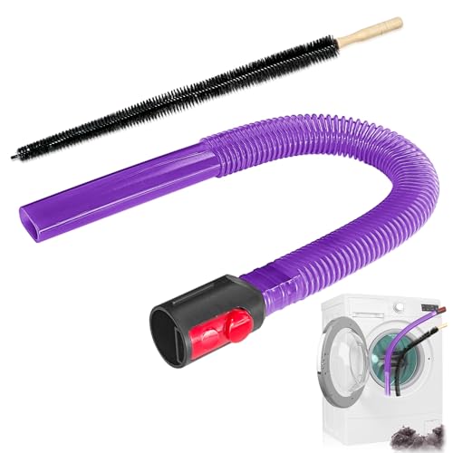 Dryer Vent Cleaner Kit with Flexible Brush & Vacuum Hose for Lint Removal