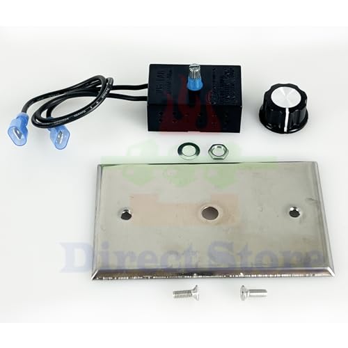 Variable Speed Fireplace Fan Control Kit - Electric Rheostat Switch for Blower Fans