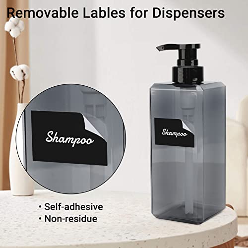 SUREAM Waterproof Bottle Labels for Kitchen & Bathroom Organization