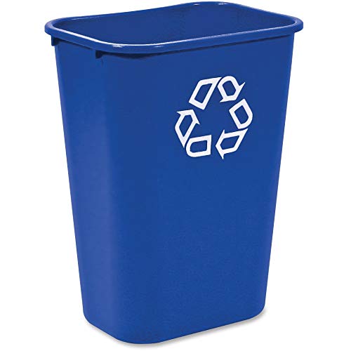 Rubbermaid 10.25 Gallon Blue Recycling Can - Pack of 12