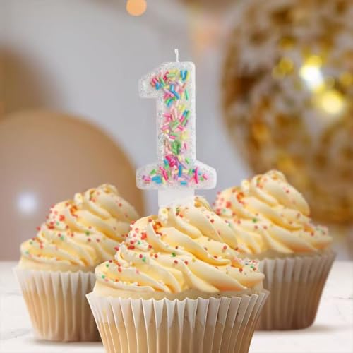Pastel Number 3 Birthday Candle Topper for Girls - 4.5"