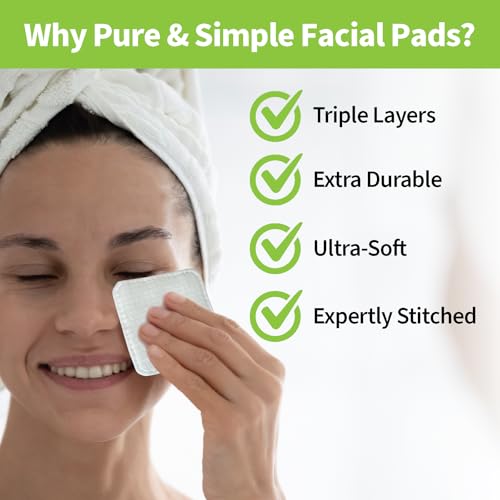 ForPro XL Disposable Facial Pads - Triple Layer Ultra Soft Cotton 60-Count