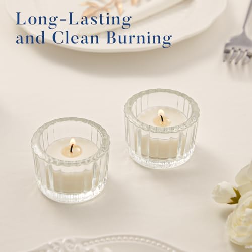 Crenovo Unscented Soy Tea Lights Candles - 6 Hour, 25 Pack