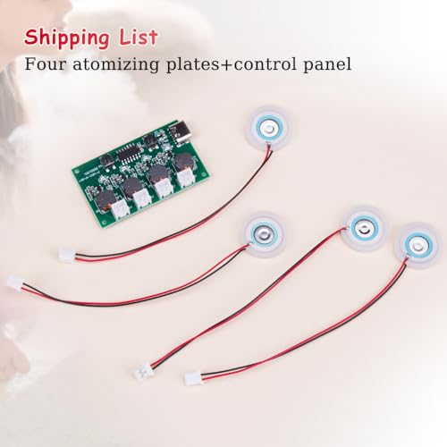 ZORZA 4-Spray Ultrasonic Humidifier DIY Module Kit - 5V Mist Maker Board