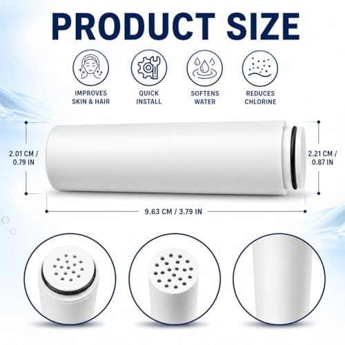 ZATEIRL Replacement Shower Filter Cartridges for Cobbe Shower Heads, 2 Pack