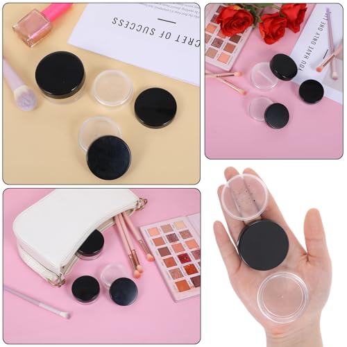 Larrel 2PCS Plastic Empty Travel Compact Case 10ml Loose Powder Jars