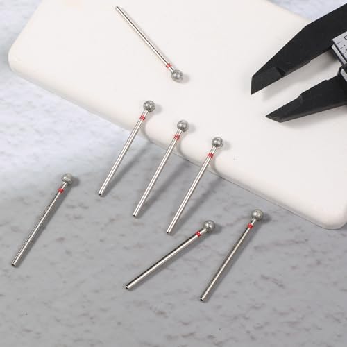 JJUNW 10 Pcs Ball Cuticle Nail Drill Bits, 5mm Carbide Manicure Bits