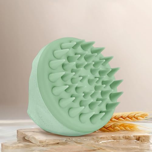Yamrots Scalp Massager Shampoo Brush, Silicone Scalp Scrubber (Green)