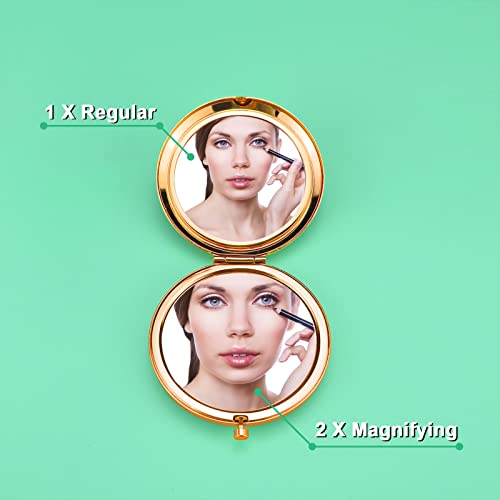 Snail Lover Compact Travel Makeup Mirror Funny Animal Gift for Women