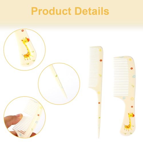 Penitue Cute Hair Comb Set 2-Piece Fine Tooth & Rat Tail Styling Combs